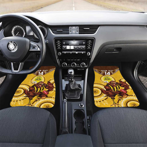 Custom AFL Hawkthorn NAIDOC Week Car Mats Keep The Fire Burning Indigenous Art