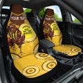 Custom AFL Hawkthorn NAIDOC Week Car Seat Cover Keep The Fire Burning Indigenous Art