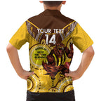 Custom AFL Hawkthorn NAIDOC Week Family Matching Mermaid Dress and Hawaiian Shirt Keep The Fire Burning Indigenous Art