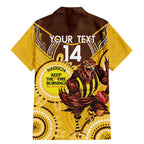 Custom AFL Hawkthorn NAIDOC Week Family Matching Mermaid Dress and Hawaiian Shirt Keep The Fire Burning Indigenous Art