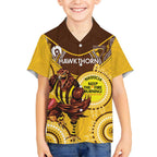 Custom AFL Hawkthorn NAIDOC Week Hawaiian Shirt Keep The Fire Burning Indigenous Art