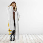 Custom AFL Hawkthorn NAIDOC Week Hooded Blanket Keep The Fire Burning Indigenous Art