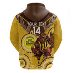 Custom AFL Hawkthorn NAIDOC Week Hoodie Keep The Fire Burning Indigenous Art
