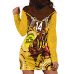 Custom AFL Hawkthorn NAIDOC Week Hoodie Dress Keep The Fire Burning Indigenous Art