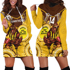 Custom AFL Hawkthorn NAIDOC Week Hoodie Dress Keep The Fire Burning Indigenous Art