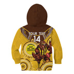 Custom AFL Hawkthorn NAIDOC Week Kid Hoodie Keep The Fire Burning Indigenous Art
