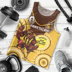 Custom AFL Hawkthorn NAIDOC Week Men Tank Top Keep The Fire Burning Indigenous Art