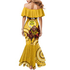 Custom AFL Hawkthorn NAIDOC Week Mermaid Dress Keep The Fire Burning Indigenous Art