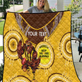Custom AFL Hawkthorn NAIDOC Week Quilt Keep The Fire Burning Indigenous Art