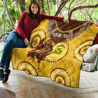 Custom AFL Hawkthorn NAIDOC Week Quilt Keep The Fire Burning Indigenous Art