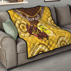 Custom AFL Hawkthorn NAIDOC Week Quilt Keep The Fire Burning Indigenous Art