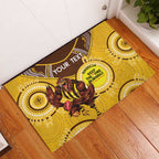 Custom AFL Hawkthorn NAIDOC Week Rubber Doormat Keep The Fire Burning Indigenous Art