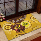Custom AFL Hawkthorn NAIDOC Week Rubber Doormat Keep The Fire Burning Indigenous Art