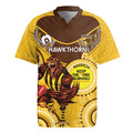 Custom AFL Hawkthorn NAIDOC Week Rugby Jersey Keep The Fire Burning Indigenous Art