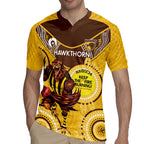 Custom AFL Hawkthorn NAIDOC Week Rugby Jersey Keep The Fire Burning Indigenous Art