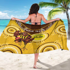 Custom AFL Hawkthorn NAIDOC Week Sarong Keep The Fire Burning Indigenous Art