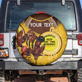 Custom AFL Hawkthorn NAIDOC Week Spare Tire Cover Keep The Fire Burning Indigenous Art