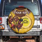 Custom AFL Hawkthorn NAIDOC Week Spare Tire Cover Keep The Fire Burning Indigenous Art