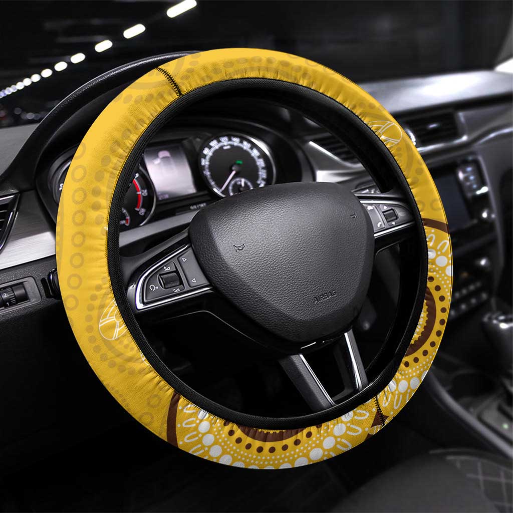 AFL Hawkthorn NAIDOC Week Steering Wheel Cover Keep The Fire Burning Indigenous Art
