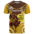 Custom AFL Hawkthorn NAIDOC Week T Shirt Keep The Fire Burning Indigenous Art