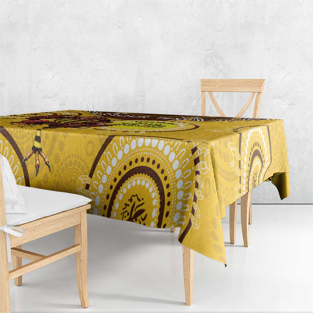 Custom AFL Hawkthorn NAIDOC Week Tablecloth Keep The Fire Burning Indigenous Art