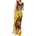 Custom AFL Hawkthorn NAIDOC Week Tank Maxi Dress Keep The Fire Burning Indigenous Art