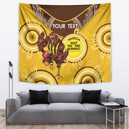 Custom AFL Hawkthorn NAIDOC Week Tapestry Keep The Fire Burning Indigenous Art