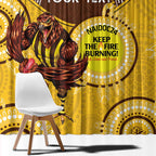 Custom AFL Hawkthorn NAIDOC Week Window Curtain Keep The Fire Burning Indigenous Art