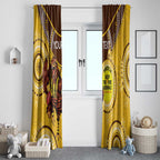 Custom AFL Hawkthorn NAIDOC Week Window Curtain Keep The Fire Burning Indigenous Art