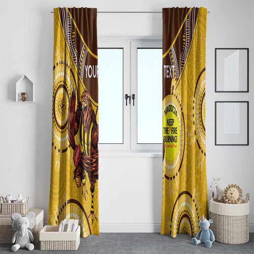 Custom AFL Hawkthorn NAIDOC Week Window Curtain Keep The Fire Burning Indigenous Art