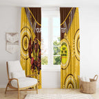 Custom AFL Hawkthorn NAIDOC Week Window Curtain Keep The Fire Burning Indigenous Art