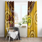 Custom AFL Hawkthorn NAIDOC Week Window Curtain Keep The Fire Burning Indigenous Art