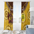 Custom AFL Hawkthorn NAIDOC Week Window Curtain Keep The Fire Burning Indigenous Art