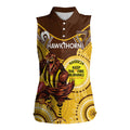 Custom AFL Hawkthorn NAIDOC Week Women Sleeveless Polo Shirt Keep The Fire Burning Indigenous Art