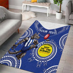 Custom AFL Kangaroos NAIDOC Week Area Rug Keep The Fire Burning Indigenous Art