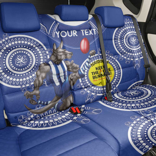 Custom AFL Kangaroos NAIDOC Week Back Car Seat Cover Keep The Fire Burning Indigenous Art