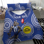 Custom AFL Kangaroos NAIDOC Week Bedding Set Keep The Fire Burning Indigenous Art