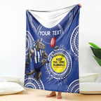 Custom AFL Kangaroos NAIDOC Week Blanket Keep The Fire Burning Indigenous Art