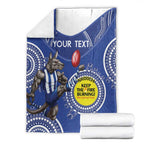 Custom AFL Kangaroos NAIDOC Week Blanket Keep The Fire Burning Indigenous Art