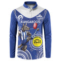 Custom AFL Kangaroos NAIDOC Week Button Sweatshirt Keep The Fire Burning Indigenous Art