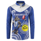 Custom AFL Kangaroos NAIDOC Week Button Sweatshirt Keep The Fire Burning Indigenous Art