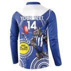 Custom AFL Kangaroos NAIDOC Week Button Sweatshirt Keep The Fire Burning Indigenous Art