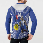 Custom AFL Kangaroos NAIDOC Week Button Sweatshirt Keep The Fire Burning Indigenous Art