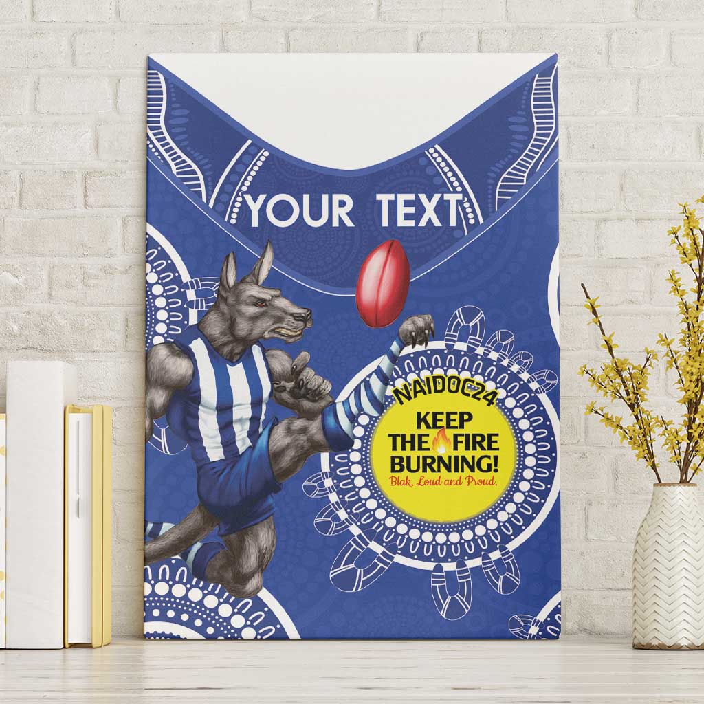 Custom AFL Kangaroos NAIDOC Week Canvas Wall Art Keep The Fire Burning Indigenous Art