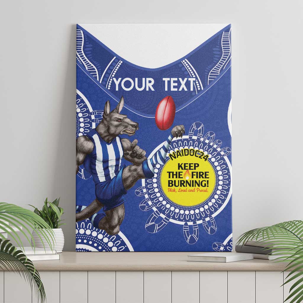 Custom AFL Kangaroos NAIDOC Week Canvas Wall Art Keep The Fire Burning Indigenous Art