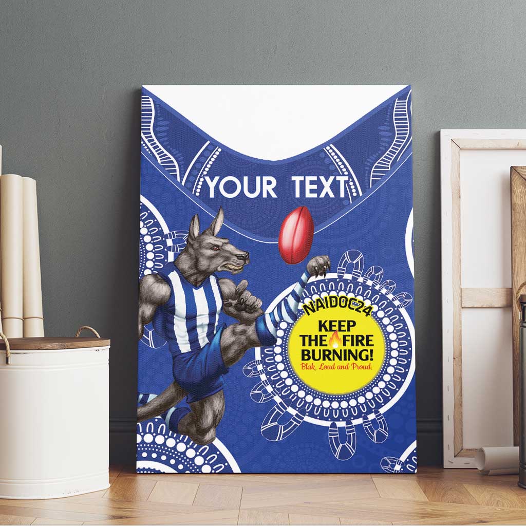 Custom AFL Kangaroos NAIDOC Week Canvas Wall Art Keep The Fire Burning Indigenous Art