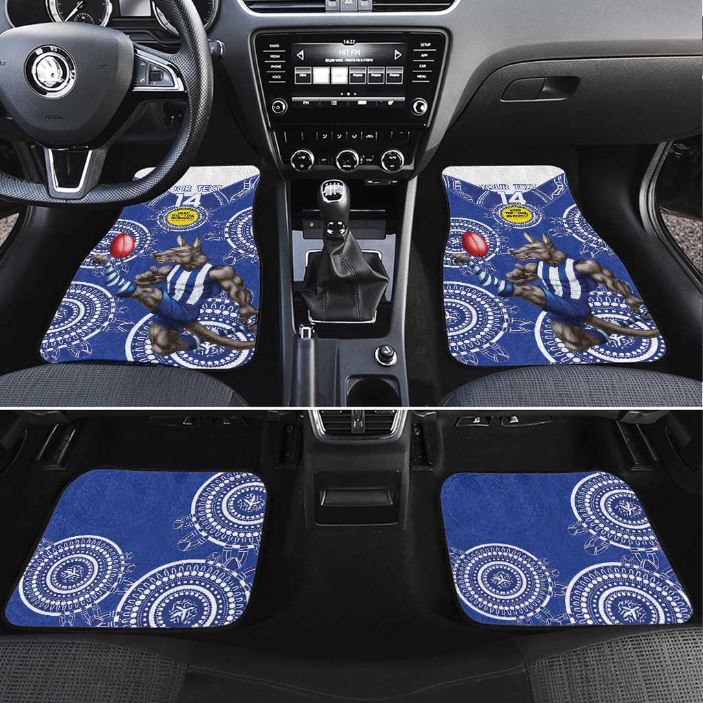 Custom AFL Kangaroos NAIDOC Week Car Mats Keep The Fire Burning Indigenous Art