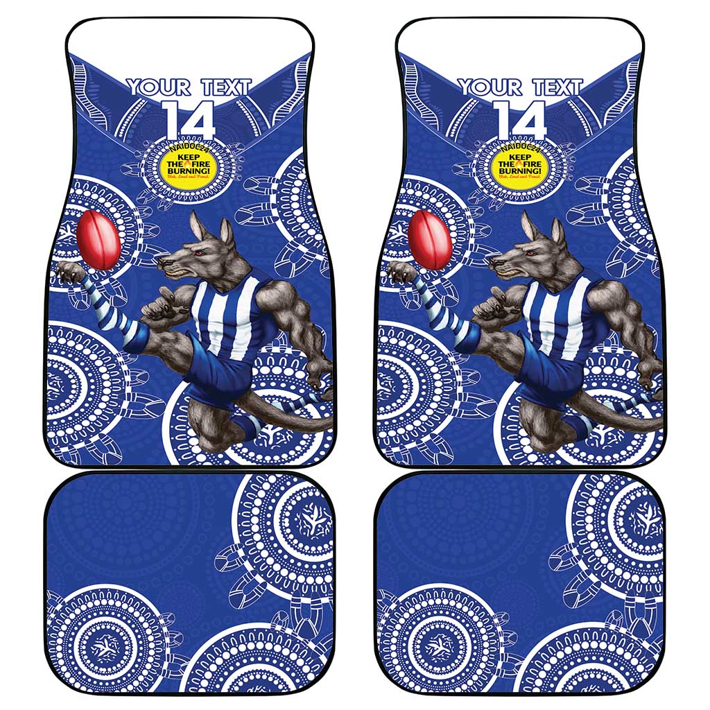 Custom AFL Kangaroos NAIDOC Week Car Mats Keep The Fire Burning Indigenous Art