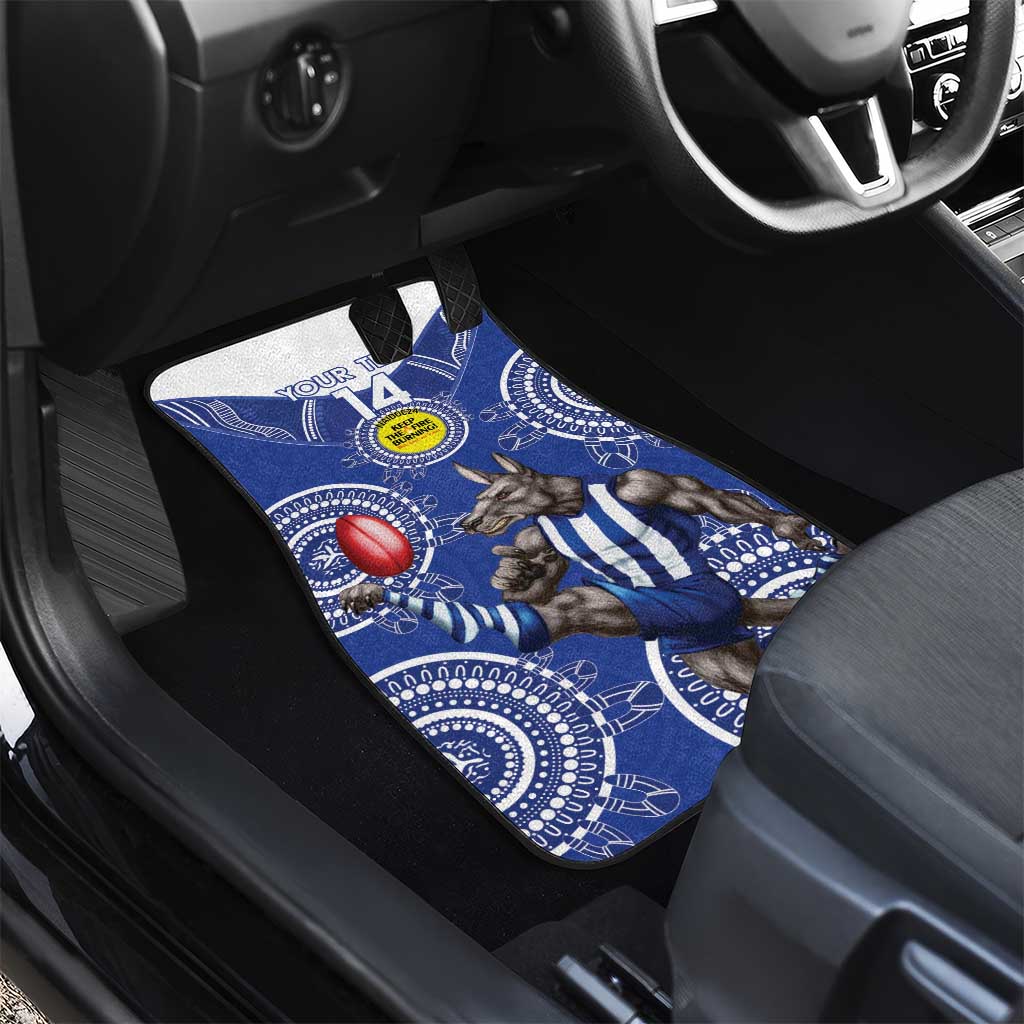 Custom AFL Kangaroos NAIDOC Week Car Mats Keep The Fire Burning Indigenous Art