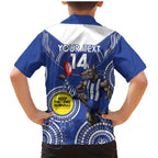 Custom AFL Kangaroos NAIDOC Week Family Matching Mermaid Dress and Hawaiian Shirt Keep The Fire Burning Indigenous Art